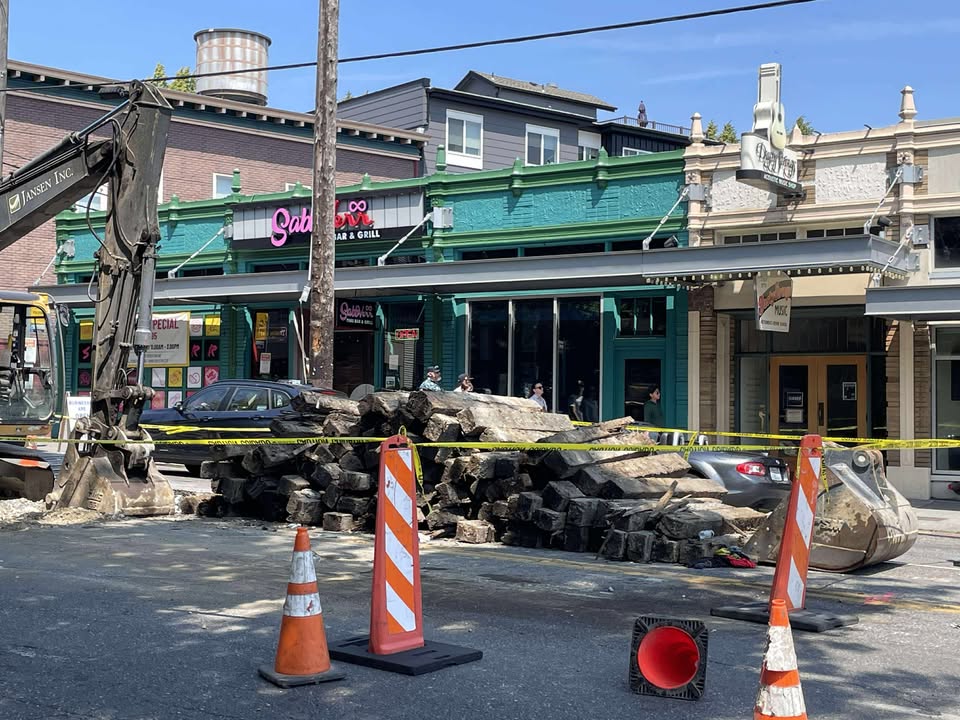 Route 40 water main work resumes after trolley track discovery