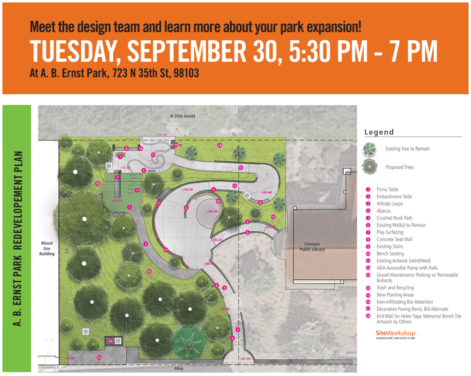 A.B. Ernst Park Addition Open House set for September 30