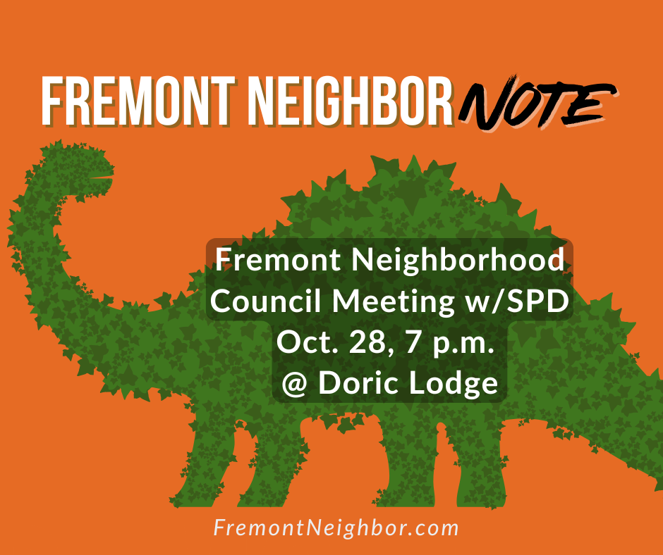 Fremont Neighbor Note for October 24