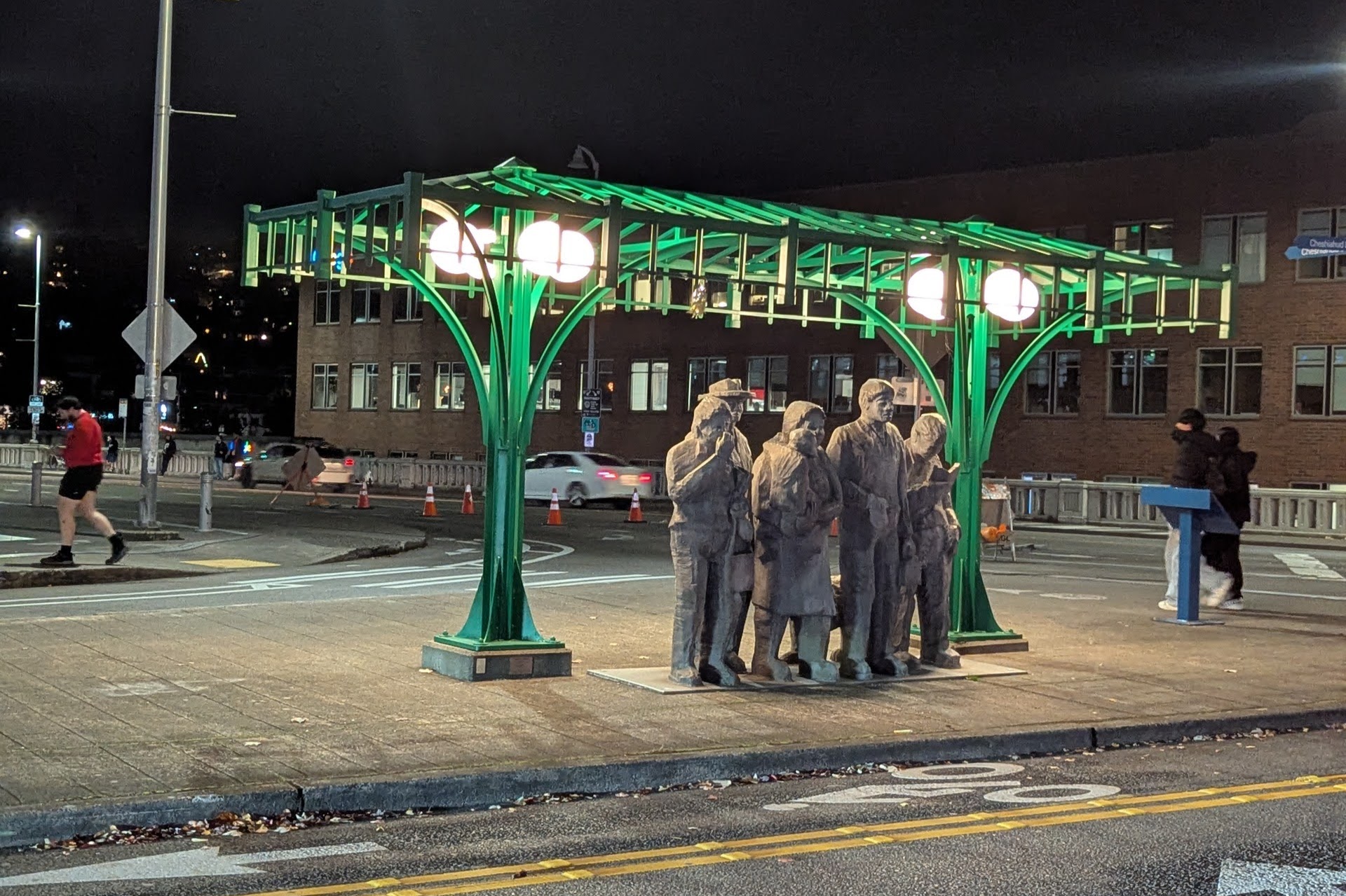No longer waiting in the dark: Interurban pergola lights shine again