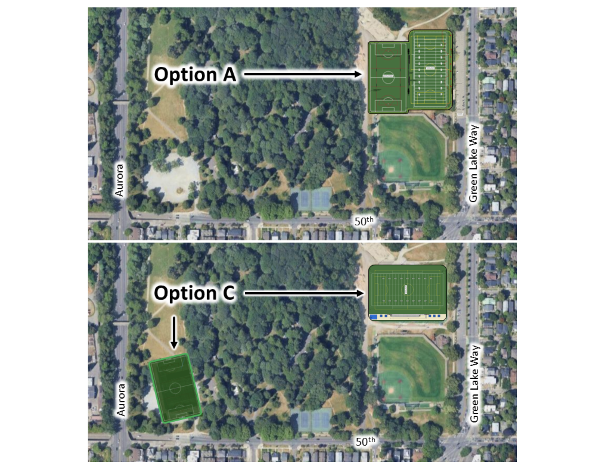 New sports field coming to lower Woodland Park: Two options, one meeting